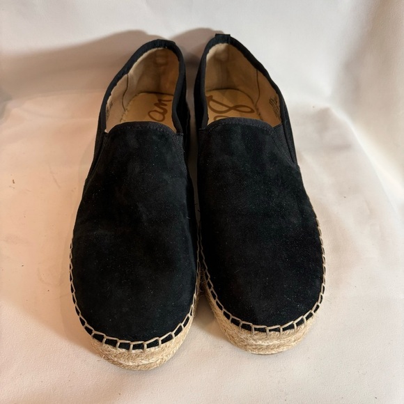 SAM EDELMAN SZ 10 CARRIN Slip On Espadrilles Kid Suede Flats Loafers NEW - Picture 2 of 8